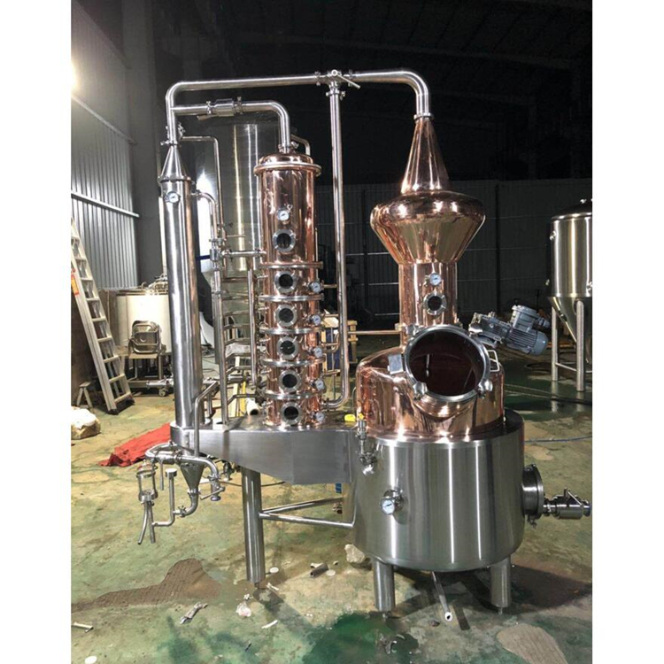 2000L Equipo de destilación de ron de destilería de alcohol de cobre